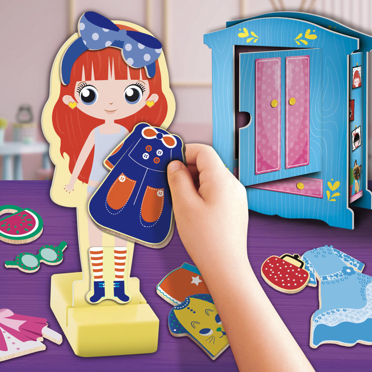 Εικόνα για MONTESSORI WOOD MAGNETIC FASHION DOLL