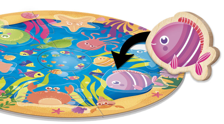 Εικόνα για Ξύλινο Στρογγυλό Παζλ Montessori!