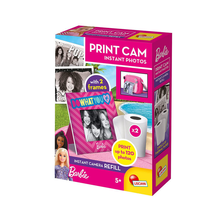 Εικόνα για Barbie Print Cam Ανταλλακτικό Refill – 2 Ρολά Θερμικό Χαρτί & Κορνίζες