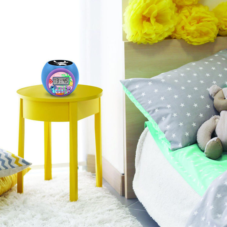 Παιδικό επιτραπέζιο ρολόι ξυπνητήρι Stitch με προτζέκτορα