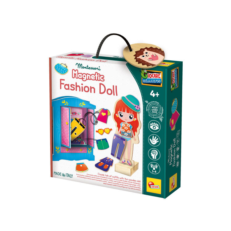 Εικόνα για Montessori Wood Magnetic Fashion Doll