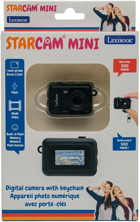 Εικόνα για Lexibook StarCam Mini Ψηφιακή Κάμερα Μπρελόκ Μαύρη με Φλας & Εσωτερική Μνήμη DJKC76BK