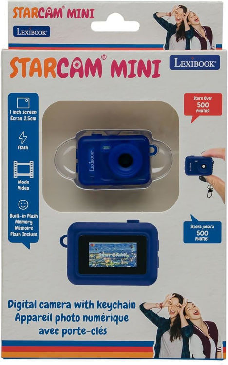 Εικόνα για Lexibook StarCam Mini Ψηφιακή Κάμερα Μπρελόκ Μπλε με Φλας & Εσωτερική Μνήμη DJKC76BL